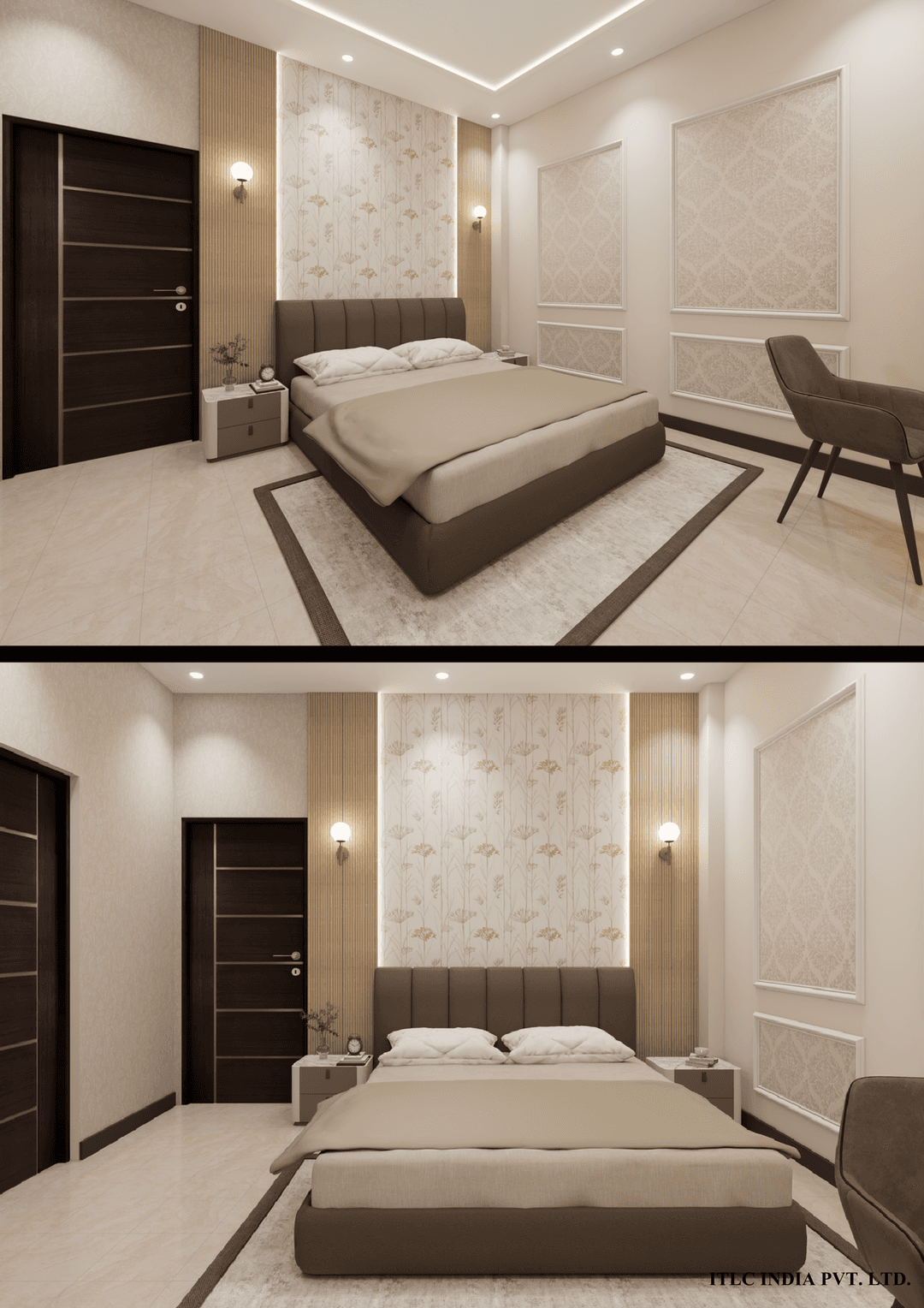 Cityscape view from a balcony