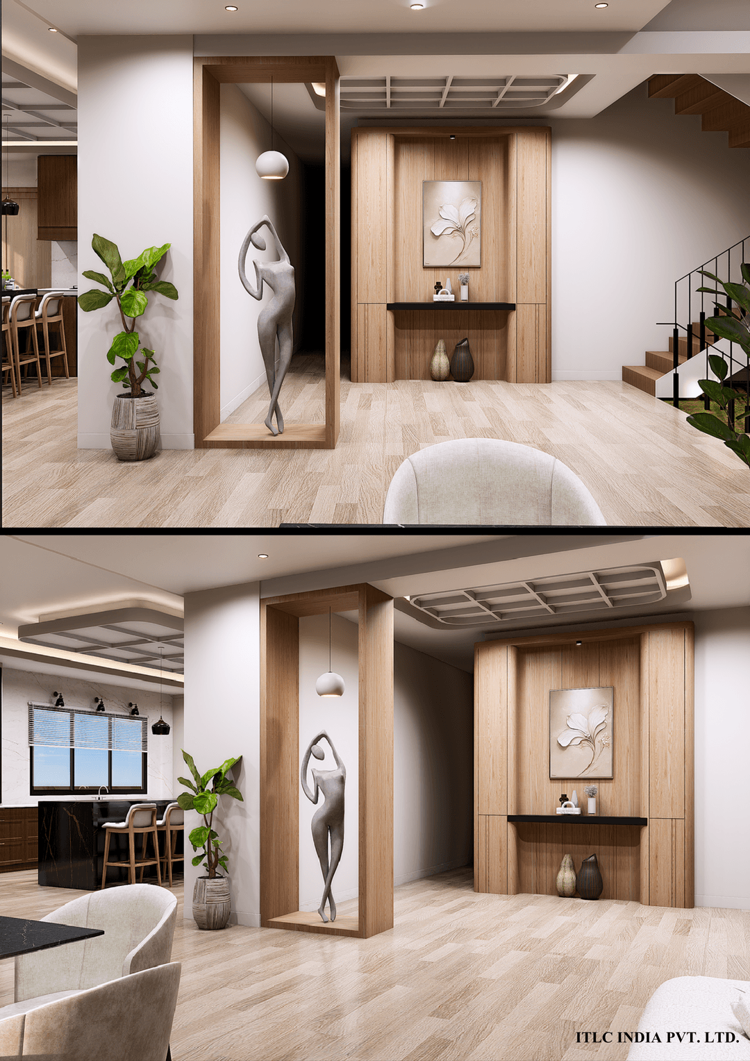 Cozy living room with fireplace