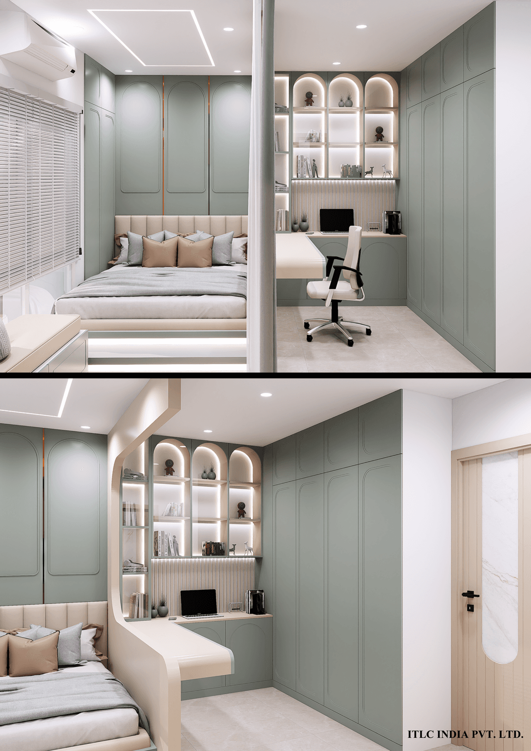 Abstract architectural building